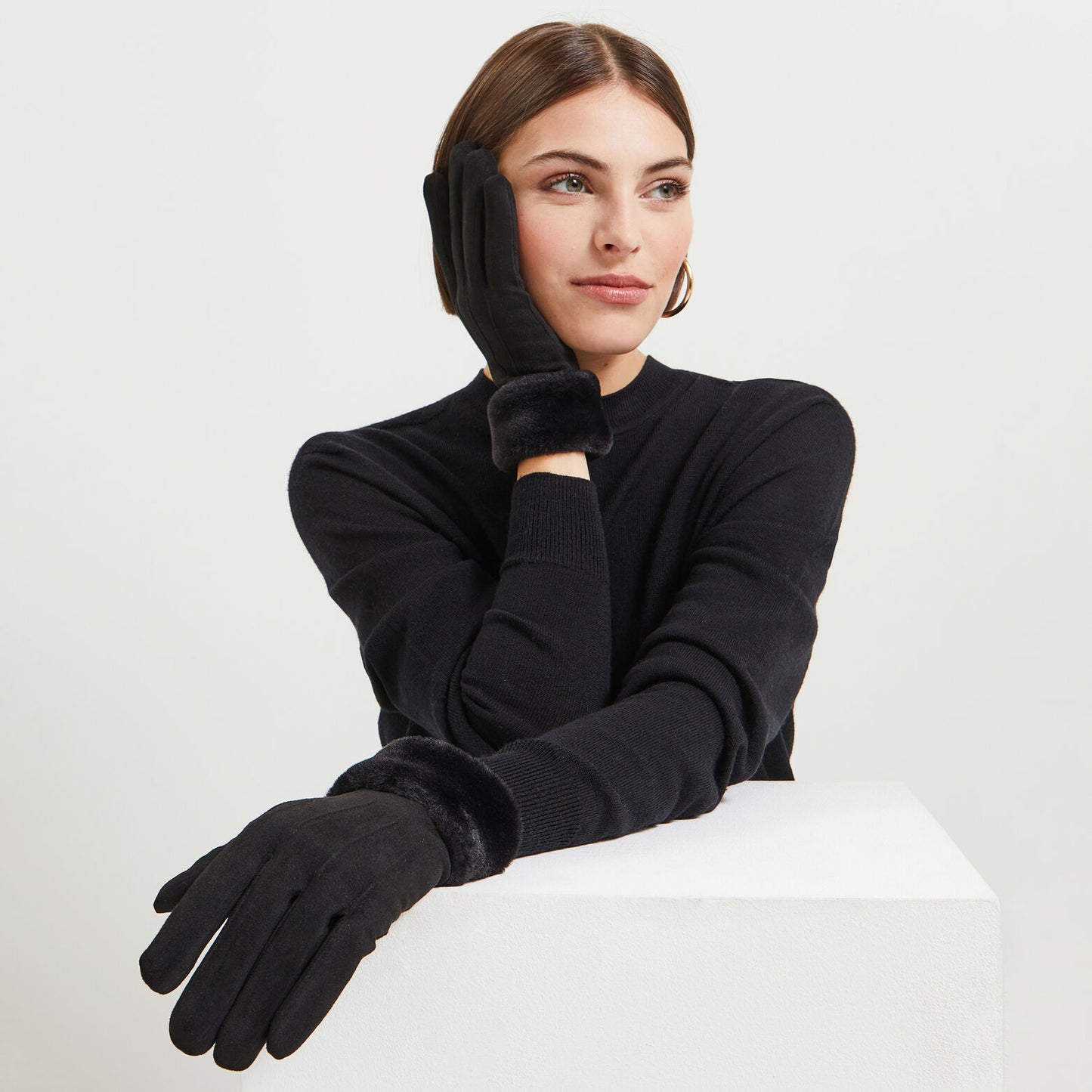 Gants maille femme