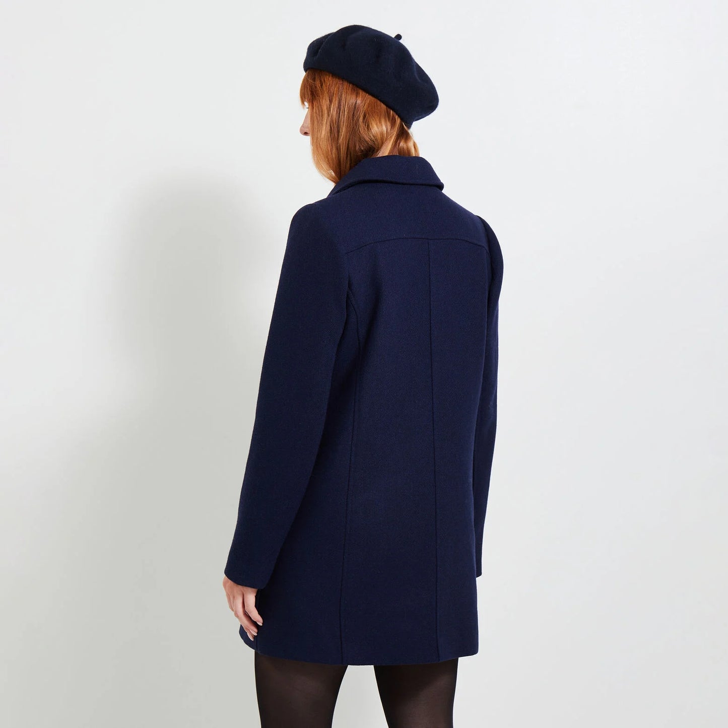 Manteau caban boutonné femme